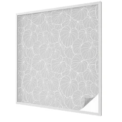 Film dépoli blanc adhésif Wallfluent 100x100 cm décoratif vitrail Élégance Feuillue 1 rol.