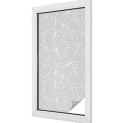 Film dépoli blanc adhésif Wallfluent 50x100 cm décoratif vitrail Élégance Feuillue 1 rol.