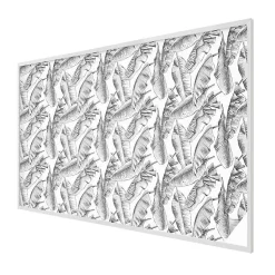 Film dépoli blanc adhésif Wallfluent 200x146 cm Protège efficacement l'intimité Feuilles Tropicales 1 rol.