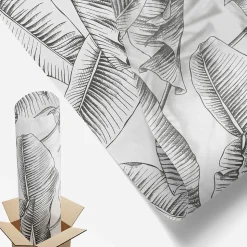 Film dépoli blanc adhésif Wallfluent 200x146 cm Protège efficacement l'intimité Feuilles Tropicales 1 rol.