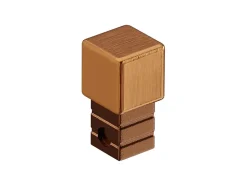 Finition angulaire Ilcom PQ en acier inoxydable pour profils Cuivre satiné - 12 mm x 12 mm