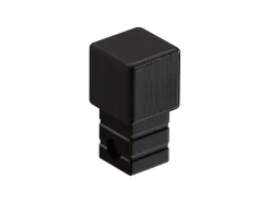 Finition angulaire Ilcom PQ en acier inoxydable pour profils Noir satiné - 12 mm x 12 mm