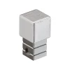 Finition angulaire rectifiée Ilcom PQS en acier inoxydable pour profils ArgentSatiné - 10 mm x 10 mm