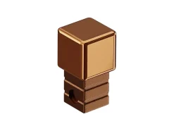 Finition angulaire rectifiée Ilcom PQS en acier inoxydable pour profils Cuivre poli - 12 mm x 12 mm
