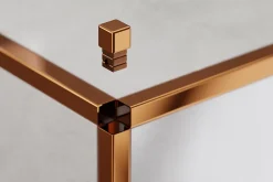 Finition angulaire rectifiée Ilcom PQS en acier inoxydable pour profils Cuivre poli - 12 mm x 12 mm