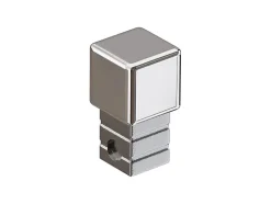 Finition angulaire rectifiée Ilcom PQS en acier inoxydable pour profils Argent poli - 12 mm x 12 mm
