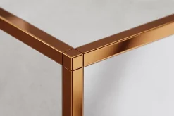 Finition angulaire rectifiée Ilcom PQS en acier inoxydable pour profils Cuivre poli - 10 mm x 10 mm