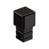 Finition angulaire rectifiée Ilcom PQS en acier inoxydable pour profils Noir poli - 10 mm x 10 mm