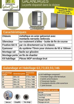 Galandage, Kit De Finitions Pour Porte En 63 Gd Menuiseries