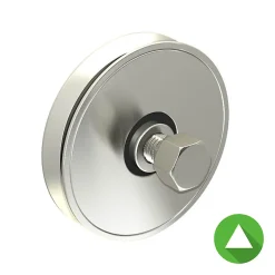 Galet 120 mm à gorge en V 20 mm - 225 kg