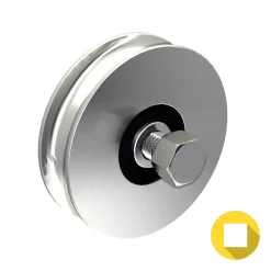 Galet 160 mm à gorge ronde 16 mm - 300 kg