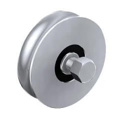 Galet 100 mm en INOX à gorge ronde 21 mm - 400 kg
