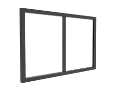 Imposte atelier en aluminium thermolaqué - L63 x H40 cm - Noir - BAYVIEW