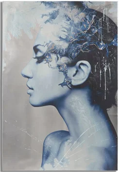 Impression sur toile avec applications multicolores cm 80x3,8x120