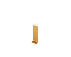 Joint FI en acier inoxydable pour plinthe Or satiné - 100mm x 30mm x 12mm