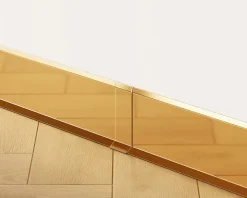 Joint FI en acier inoxydable pour plinthe Or poli - 100mm x 30mm x 12mm