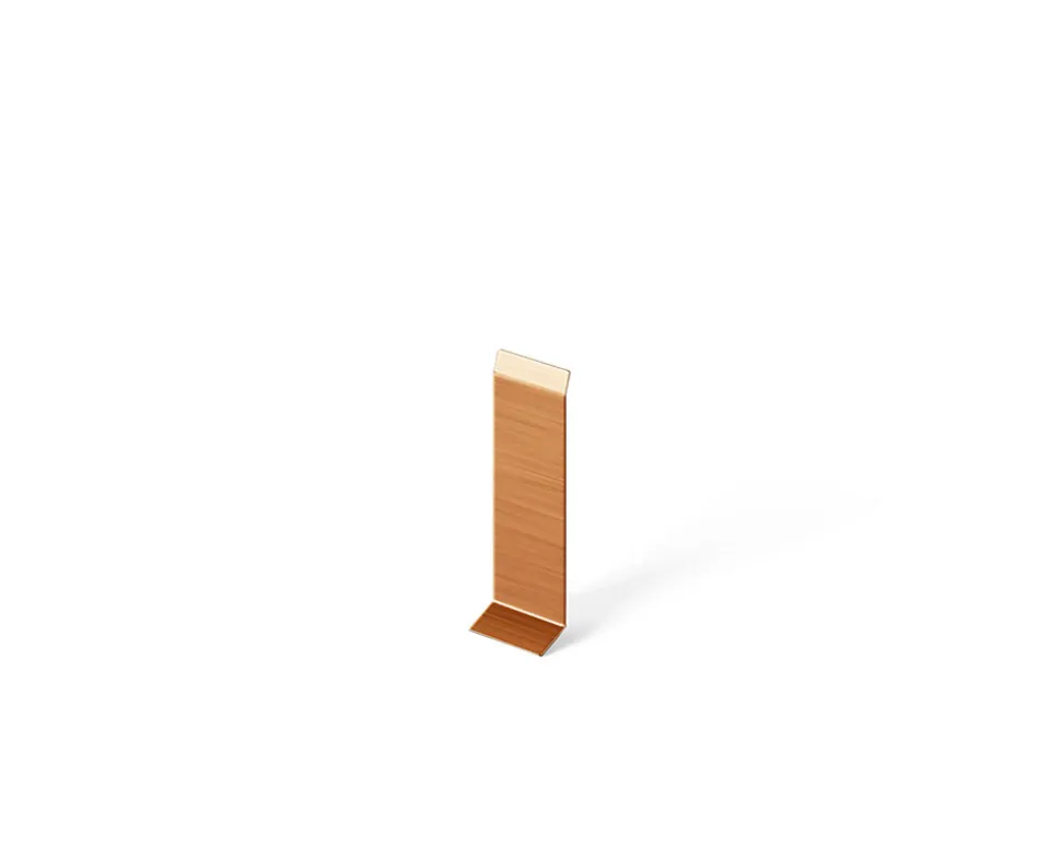 Joint FI en acier inoxydable pour plinthe Cuivre satiné - 60mm x 30mm x 12mm