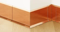 Joint FI en acier inoxydable pour plinthe Cuivre satiné - 60mm x 30mm x 12mm