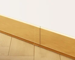 Joint FI en acier inoxydable pour plinthe Or satiné - 80mm x 30mm x 12mm