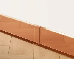 Joint FI en acier inoxydable pour plinthe Cuivre poli - 100mm x 30mm x 12mm