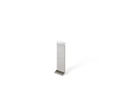 Joint FI en acier inoxydable pour plinthe Argent poli - 80mm x 30mm x 12mm