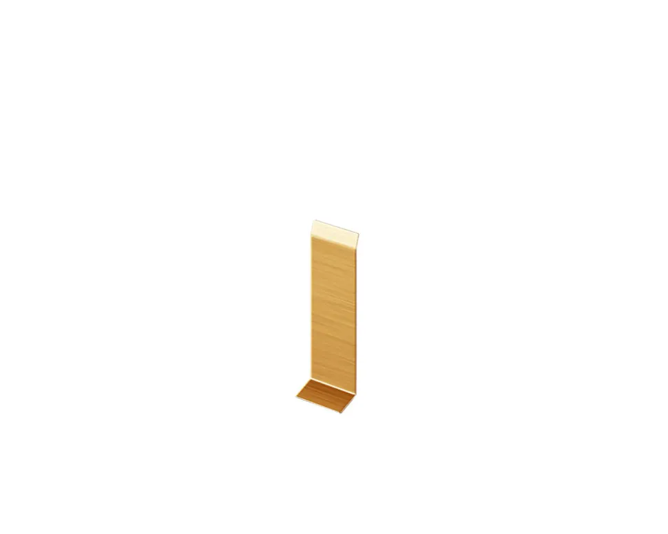 Joint FI en acier inoxydable pour plinthe Or satiné - 60mm x 30mm x 12mm
