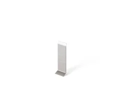 Joint FI en acier inoxydable pour plinthe Argent satiné - 60mm x 30mm x 12mm