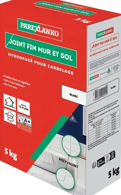 Joint fin pour carrelage mur et sol blanc Parexlanko 5 kg