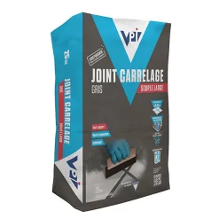 Joint pour carrelage sol souple sans poussière Gris - 25kg