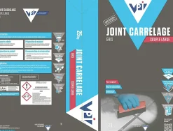 Joint pour carrelage sol souple sans poussière Gris - 25kg