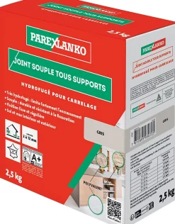 Joint souple tous supports gris Parexlanko 2,5 kg