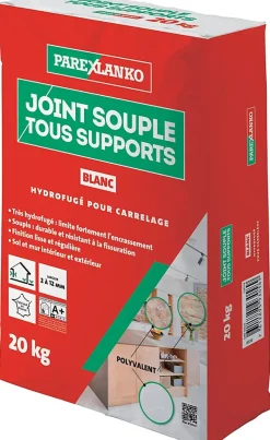 Joint souple tous supports blanc Parexlanko 20 kg