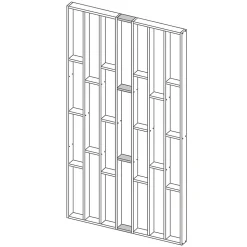 Kit de connexion Claustra MDF imitation chêne 22 x 170 mm Foge