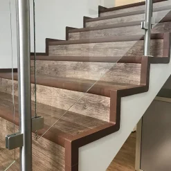 KIT de finition pour escaliers en PVC, gris, 1m