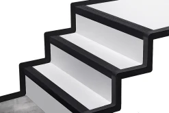 KIT de finition pour escaliers en PVC, gris foncé, 1m
