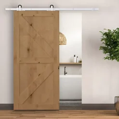 Kit de porte coulissante compatibilité porte épaisseur 35-45 ou 40-45 mm longueur rail 1,83 m charge max. 100 Kg acier blanc