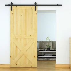 Kit de porte coulissante compatibilité porte d'une épaisseur de 35-45 mm et largeur max. 1 m charge max. 100 Kg acier brun foncé