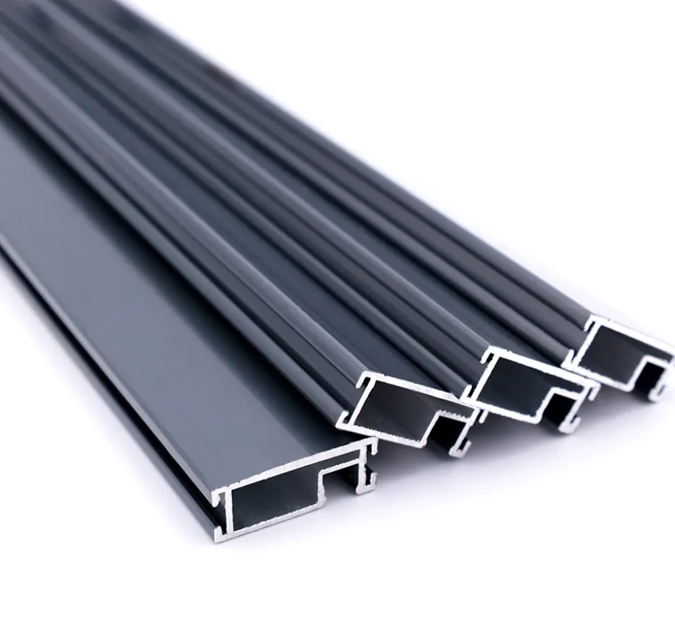 Lot 4 Profils Moustiquaire Cadre recoupable - Longueur 100cm - Alu Gris Anthracite
