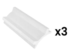 Lot de 3 corniches plafond en polystyrène L290 x l4.7 x H10 cm blanc - IONITA