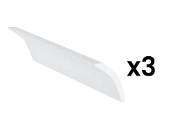 Lot de 3 corniches plafond en polystyrène L290 x l1.4 x H5 cm blanc - RENODA