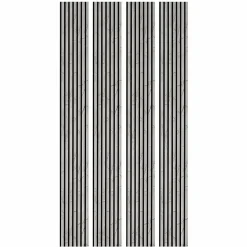 Lot de 4 Panneaux tasseaux bois 250 x 30 x 1,9 cm - décor marbre gris/feutrine noir - 3m²