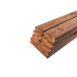 Lot de 10 Planches Rabotées Sapin Traité marron, L.240 x l.9,4 cm x Ep.17 mm