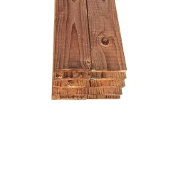 Lot de 10 Planches Rabotées Sapin Traité marron, L.240 x l.9,4 cm x Ep.17 mm
