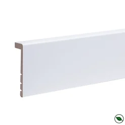 Lot de 6 surplinthes MDF revêtues blanc 2400 x 130 x 16 mm