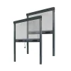 Lot Stores Moustiquaire ALU recoupable - x2 - L100 x H130cm - Gris Anthracite