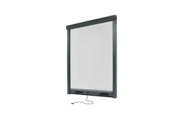 Lot Stores Moustiquaire ALU recoupable - x2 - L100 x H130cm - Gris Anthracite