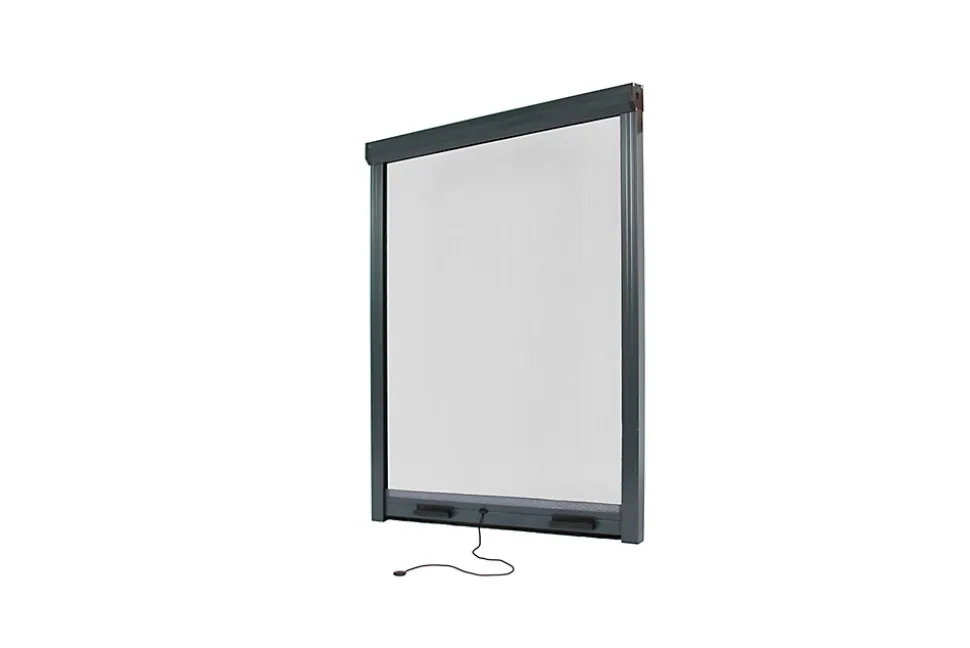 Lot Stores Moustiquaire ALU recoupable - x2 - L100 x H130cm - Gris Anthracite