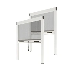Lot Stores Moustiquaire ALU recoupable - x2 - L100 x H160cm - Blanc