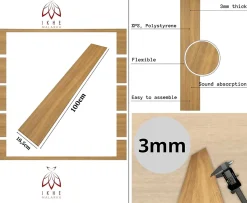 20m² - 120 pièces de panneaux polystyrène, panneaux de plafond, panneaux muraux, décors, imitation pour plafonds - P05