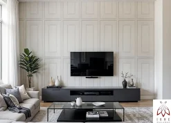 6m2 12 pièces panneaux 3D en polystyrène Styrofoam XPS, panneaux de plafond & muraux 3D, décors, 100x50cm épaisseur 3mm Rahmen Wh